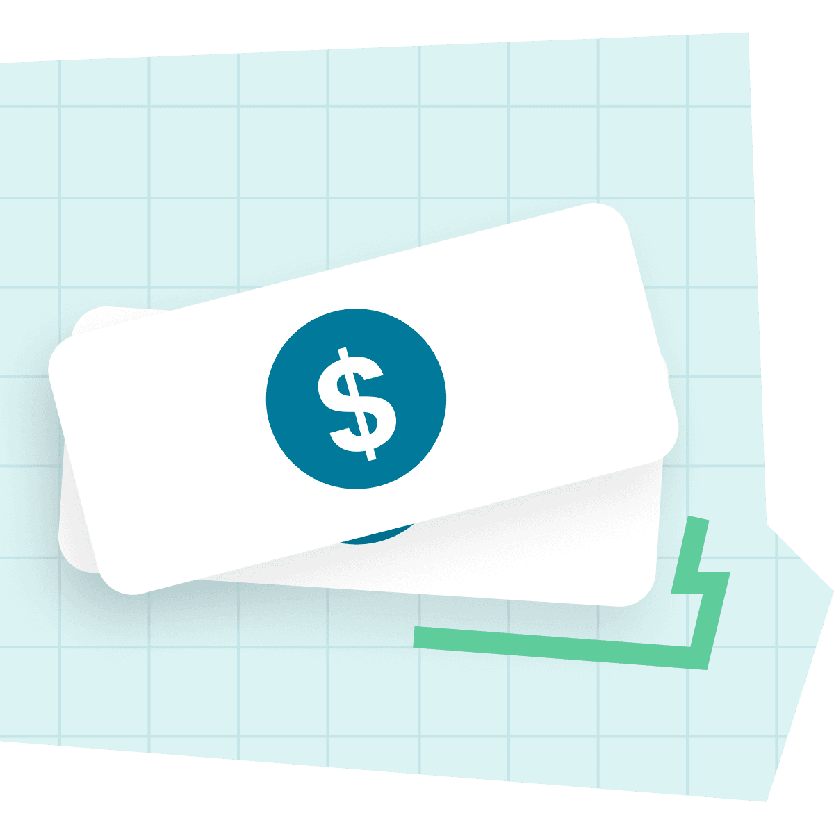An illustration of a stack of dollar bills